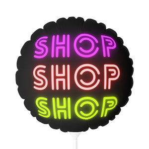 SHOP SHOP SHOP Balloons (Round and Heart-shaped), 11"